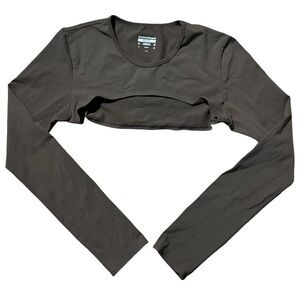 La Senza Brown Long Sleeve Workout Shrug – Small